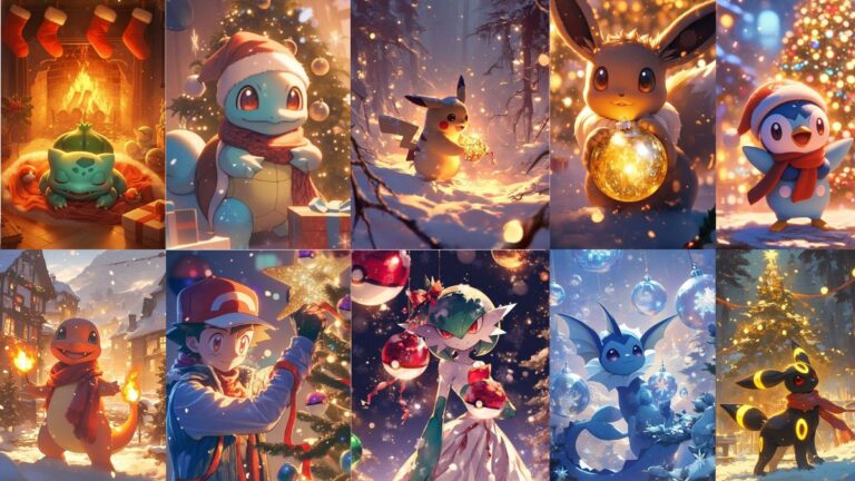 pokemon christmas art title image best artpieces